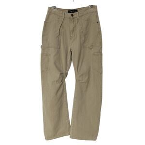 Lioness Jeans Khaki Miami Vice Low Rise Carpenter Barrel Slouchy Women's Small